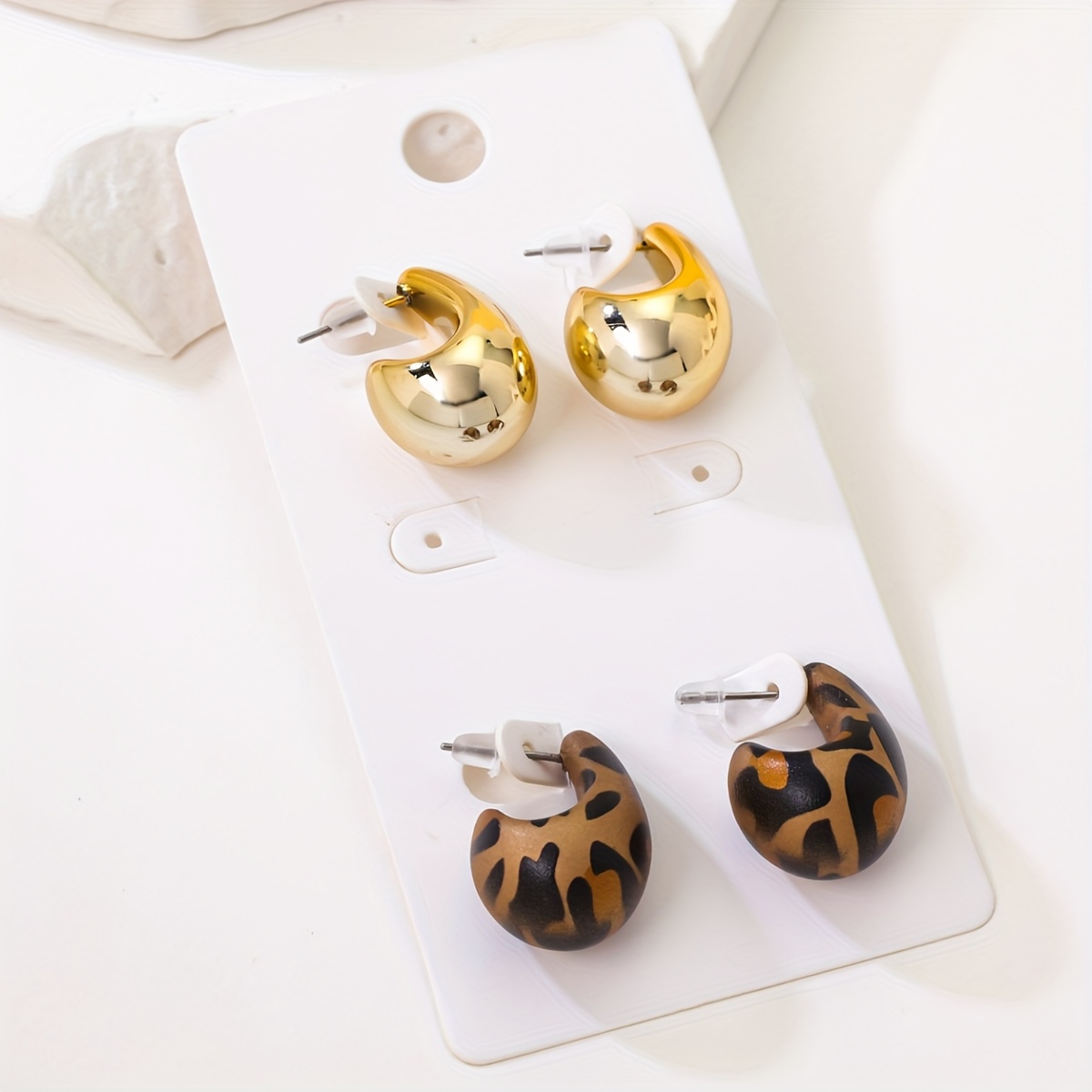 Leopard Print Teardrop Earrings for Daily Wear